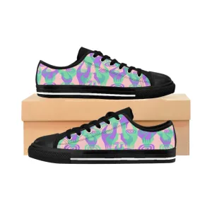 Purple/Green Snooty Layers designer Women's Sneakers