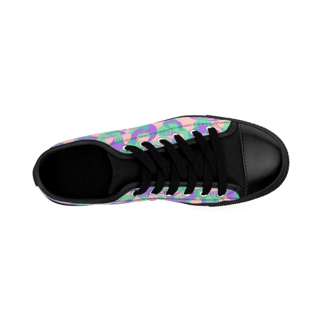 Purple/Green Snooty Layers designer Women's Sneakers