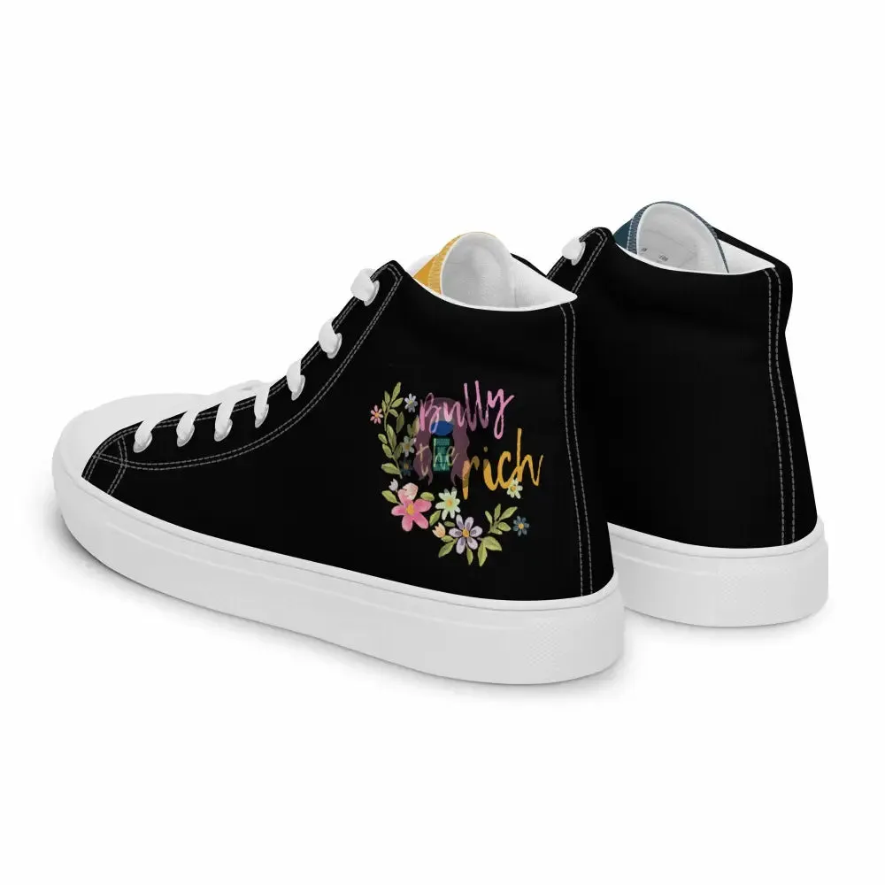 "Bully the Rich" Men’s high top canvas shoes