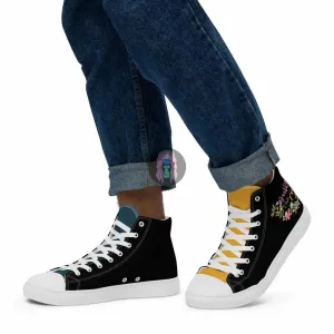 "Bully the Rich" Men’s high top canvas shoes