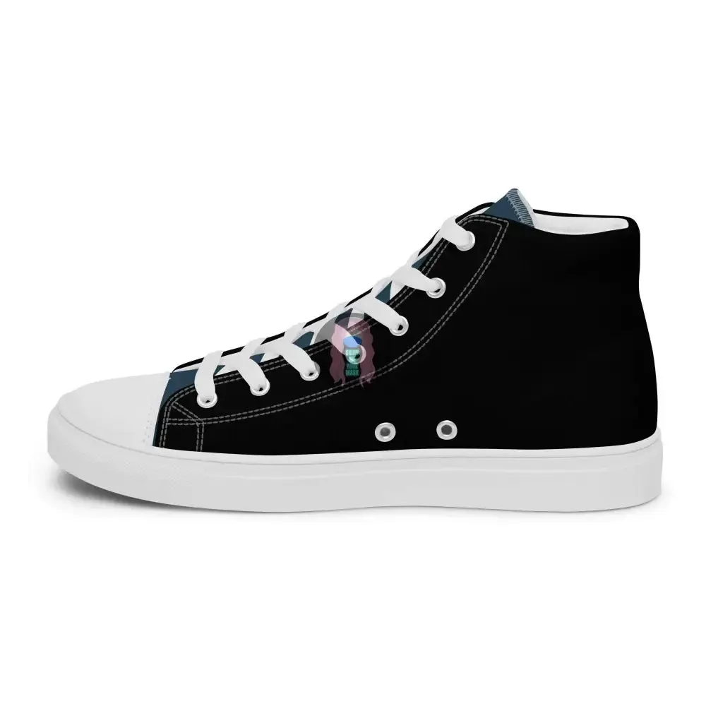 "Bully the Rich" Men’s high top canvas shoes