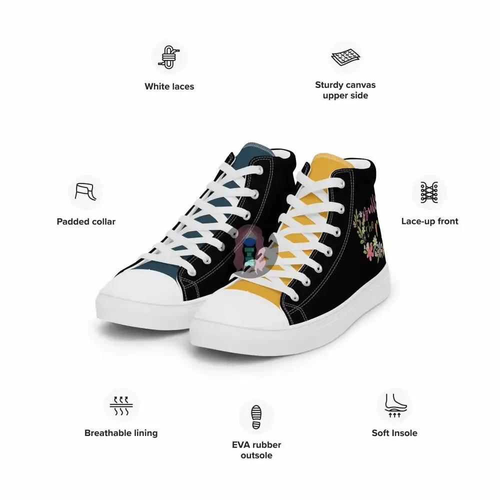 "Bully the Rich" Men’s high top canvas shoes