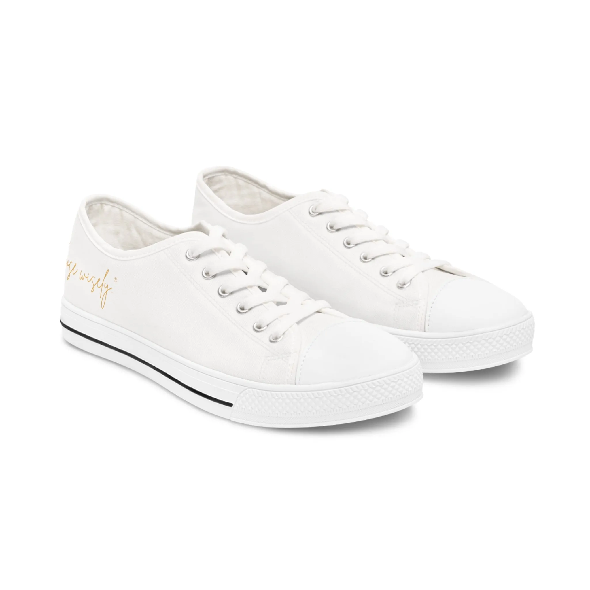 "Life is short. Choose Wisely.®" Women's Low Top Sneakers