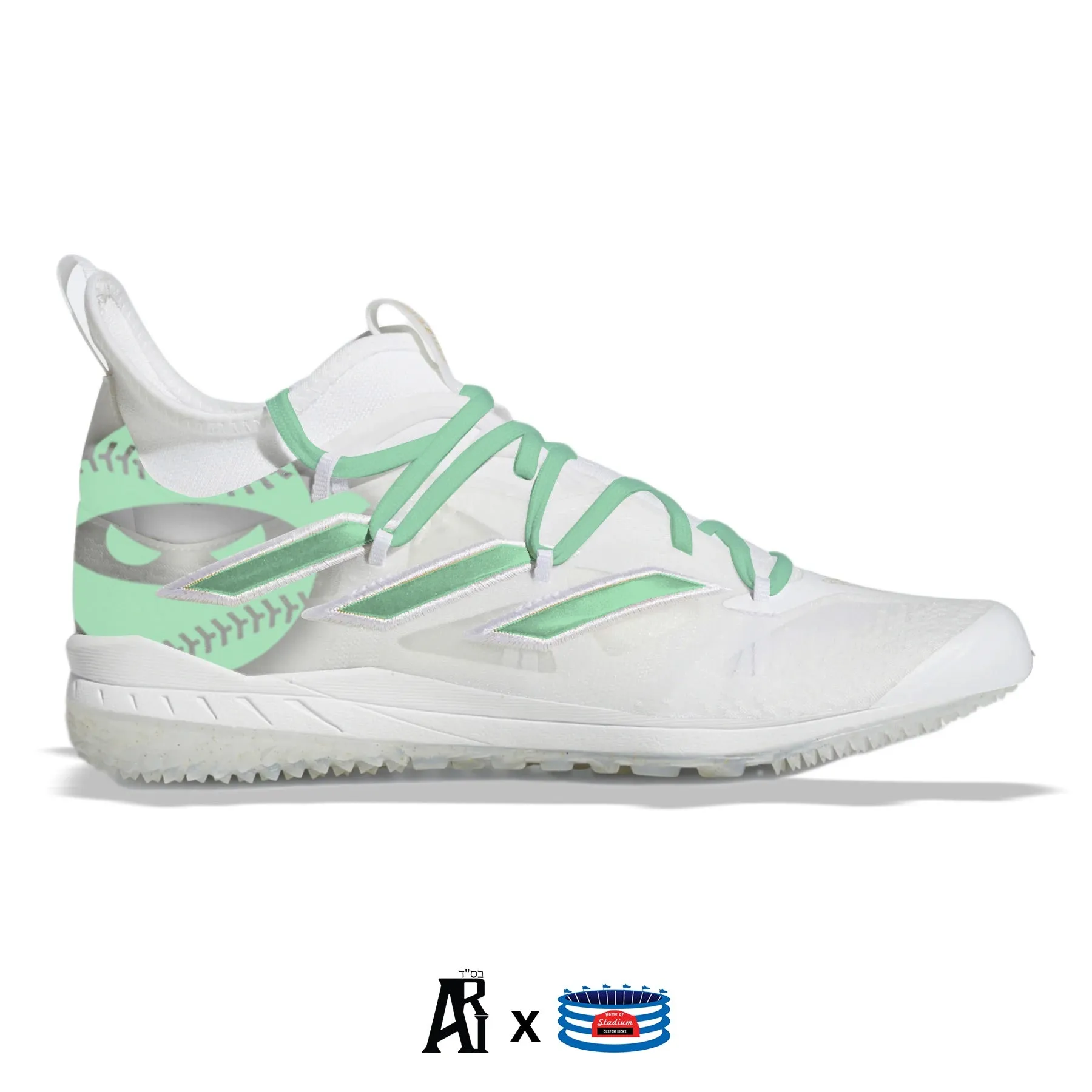 "Mint Pitching Ninja" Adidas Adizero Afterburner NWV Turf Shoes