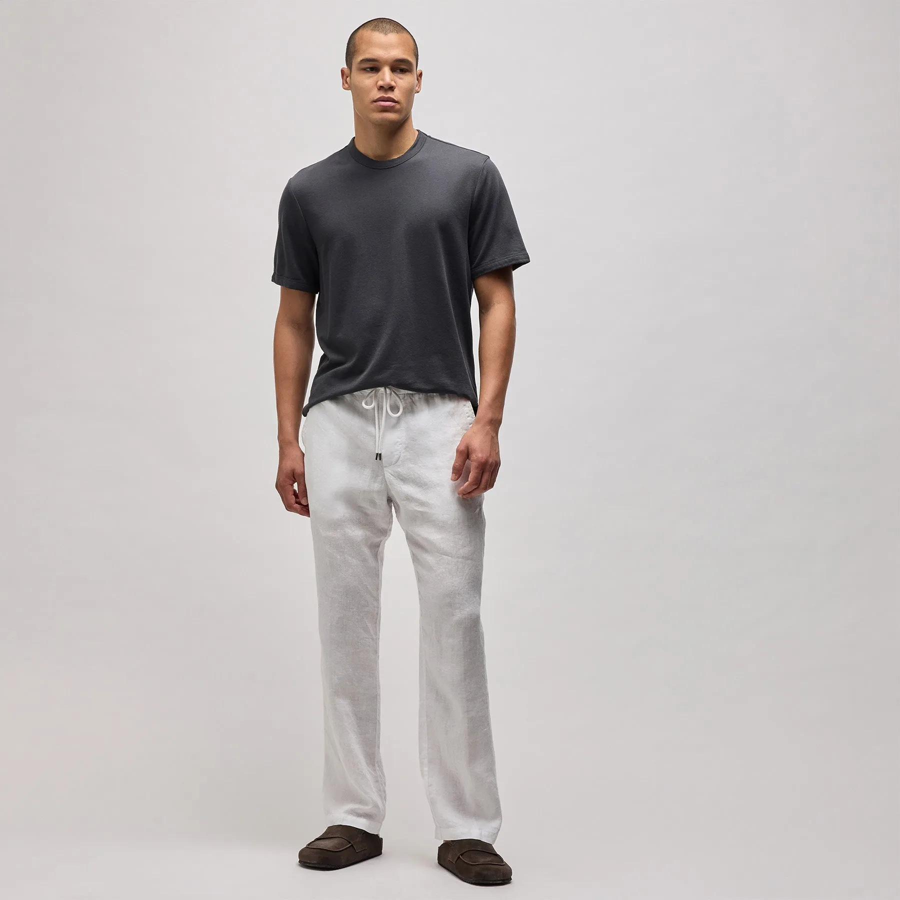 Relaxed Linen Pant - White