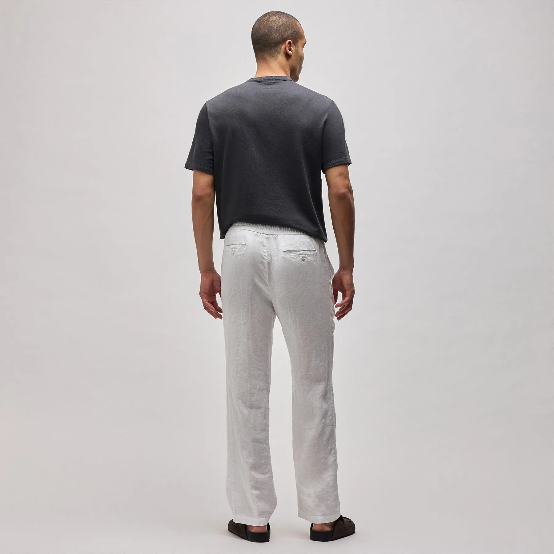 Relaxed Linen Pant - White