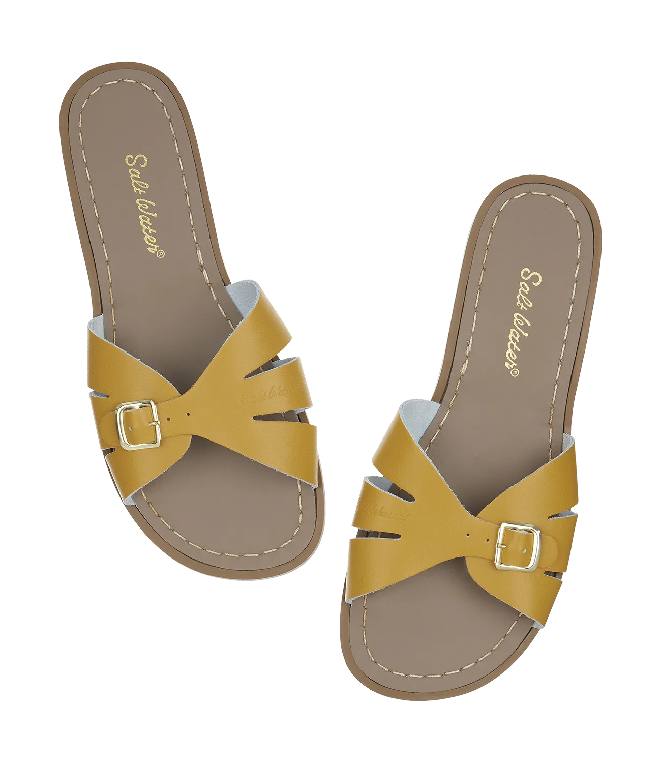 Salt-water sandals classic slide mustard