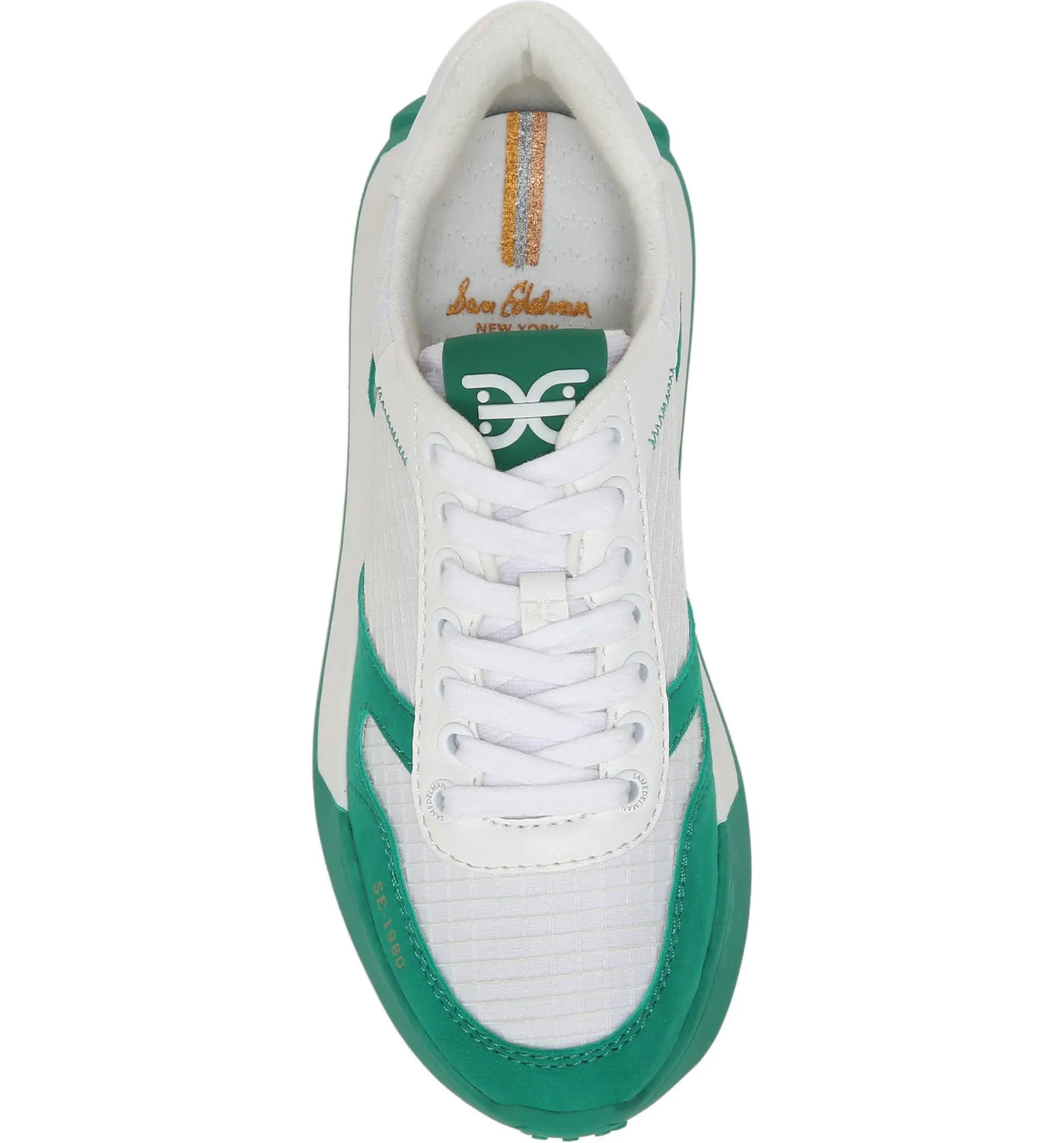 Sam Edelman Layla Sneaker in Green/White