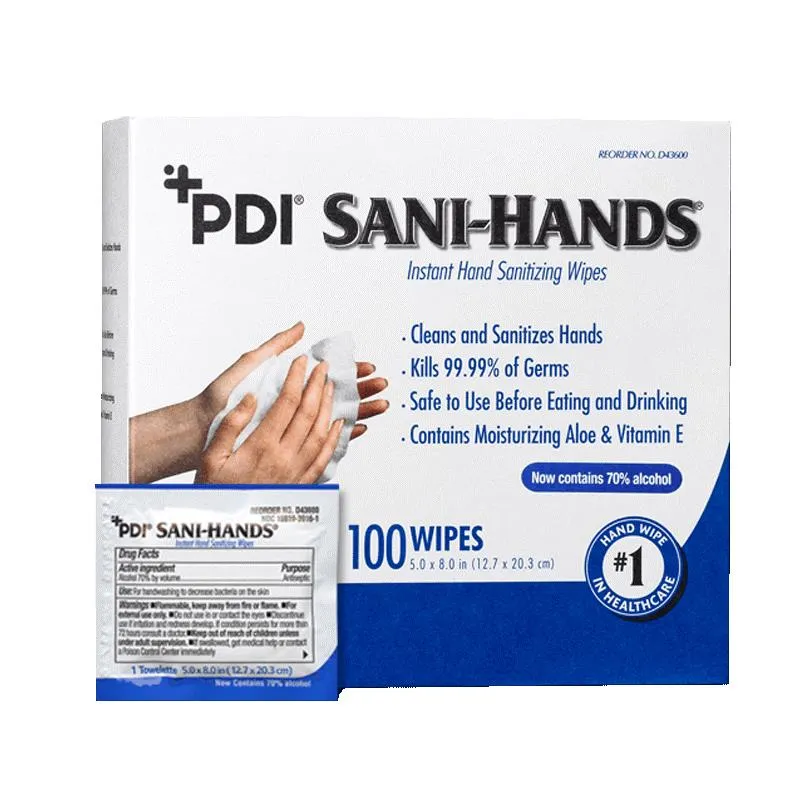 Sani Hands Alcohol Wipes, Various Sizes