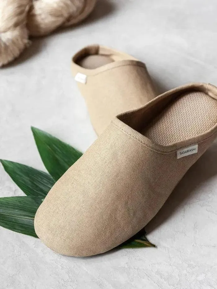 Sasawashi Japanese Room Shoes, Beige