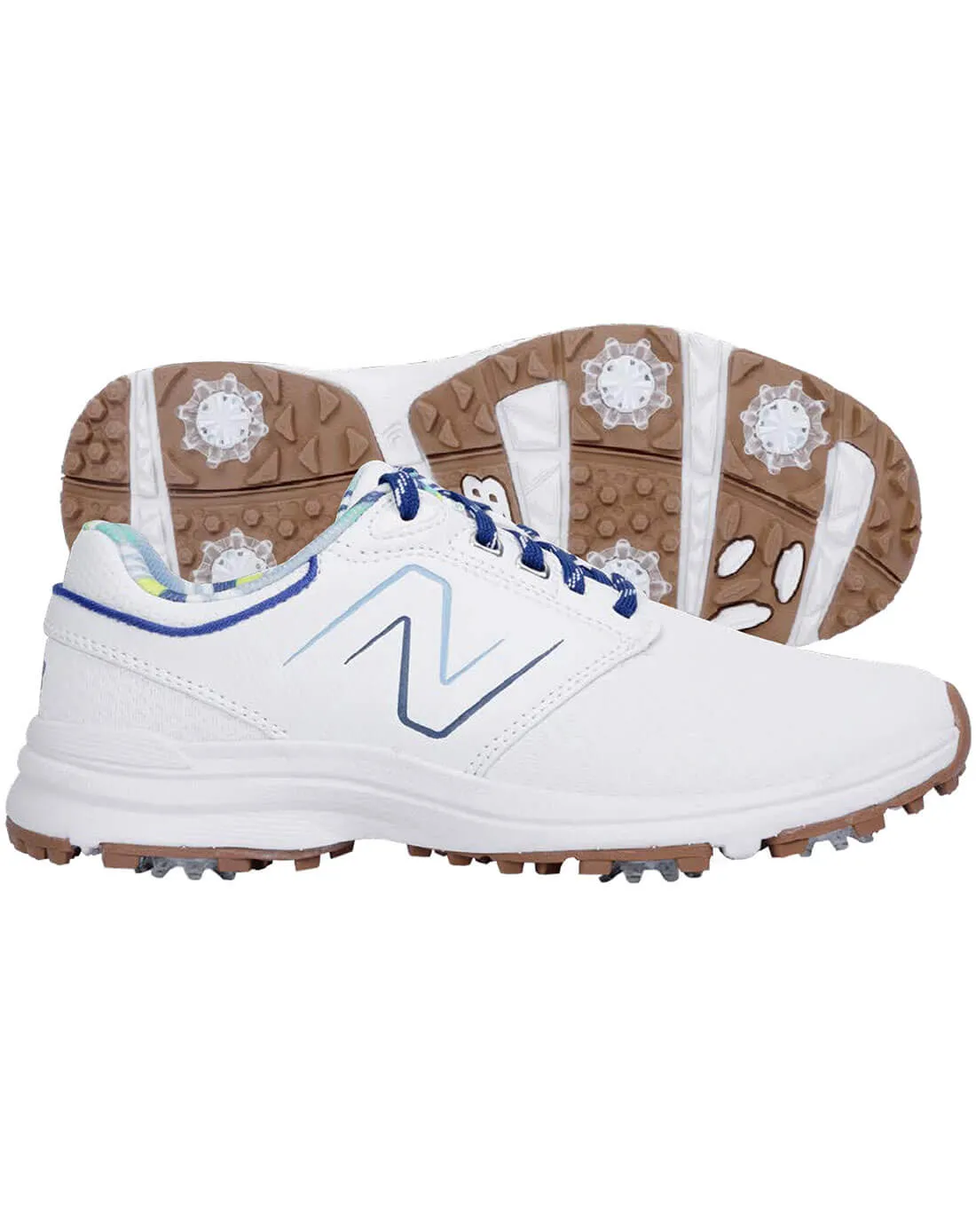 SIZE UK 7- NEW BALANCE Womens Brighton Spiked Waterproof Golf Shoe White