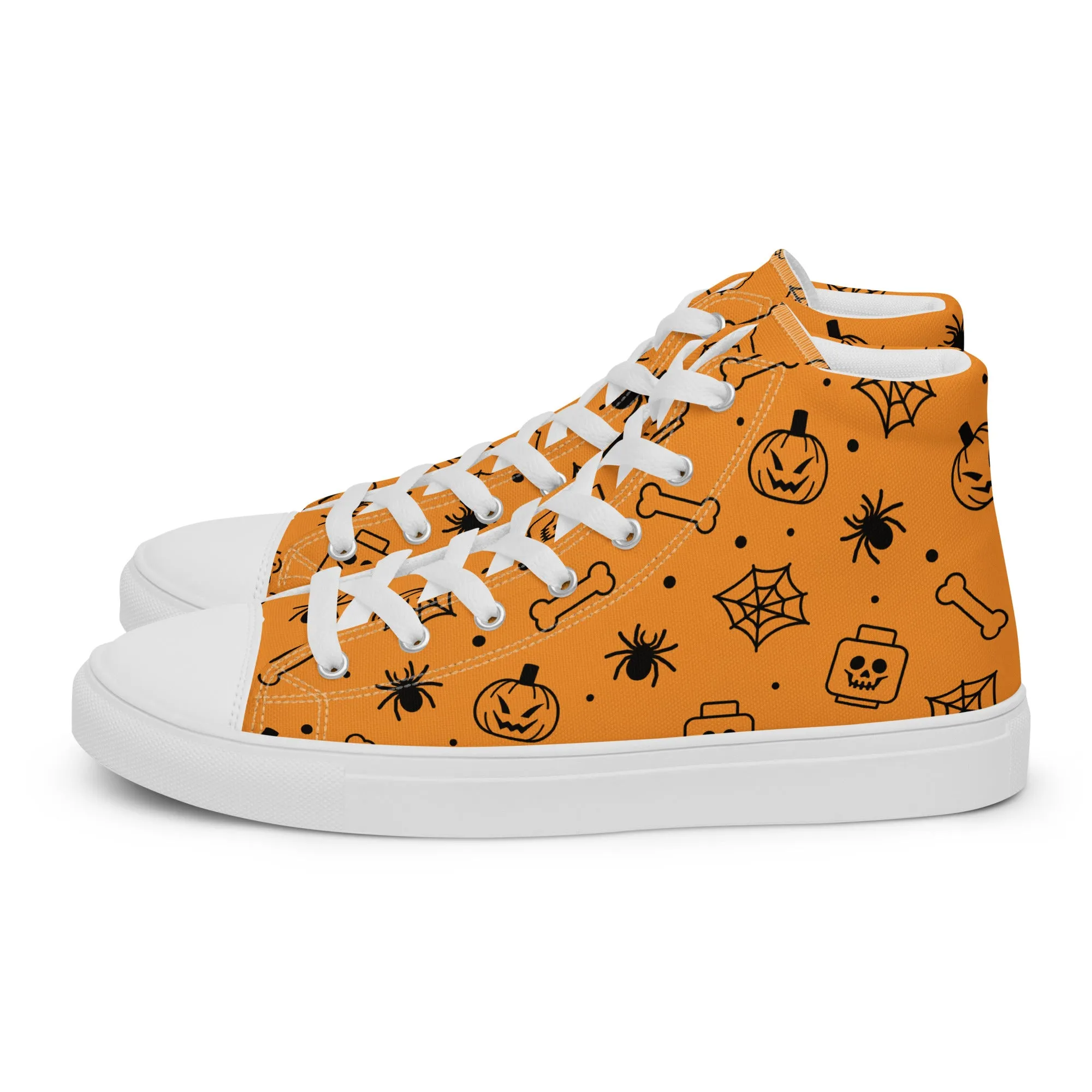 Skeletons Ghost Spiders Halloween 2 Women’s high top canvas shoes