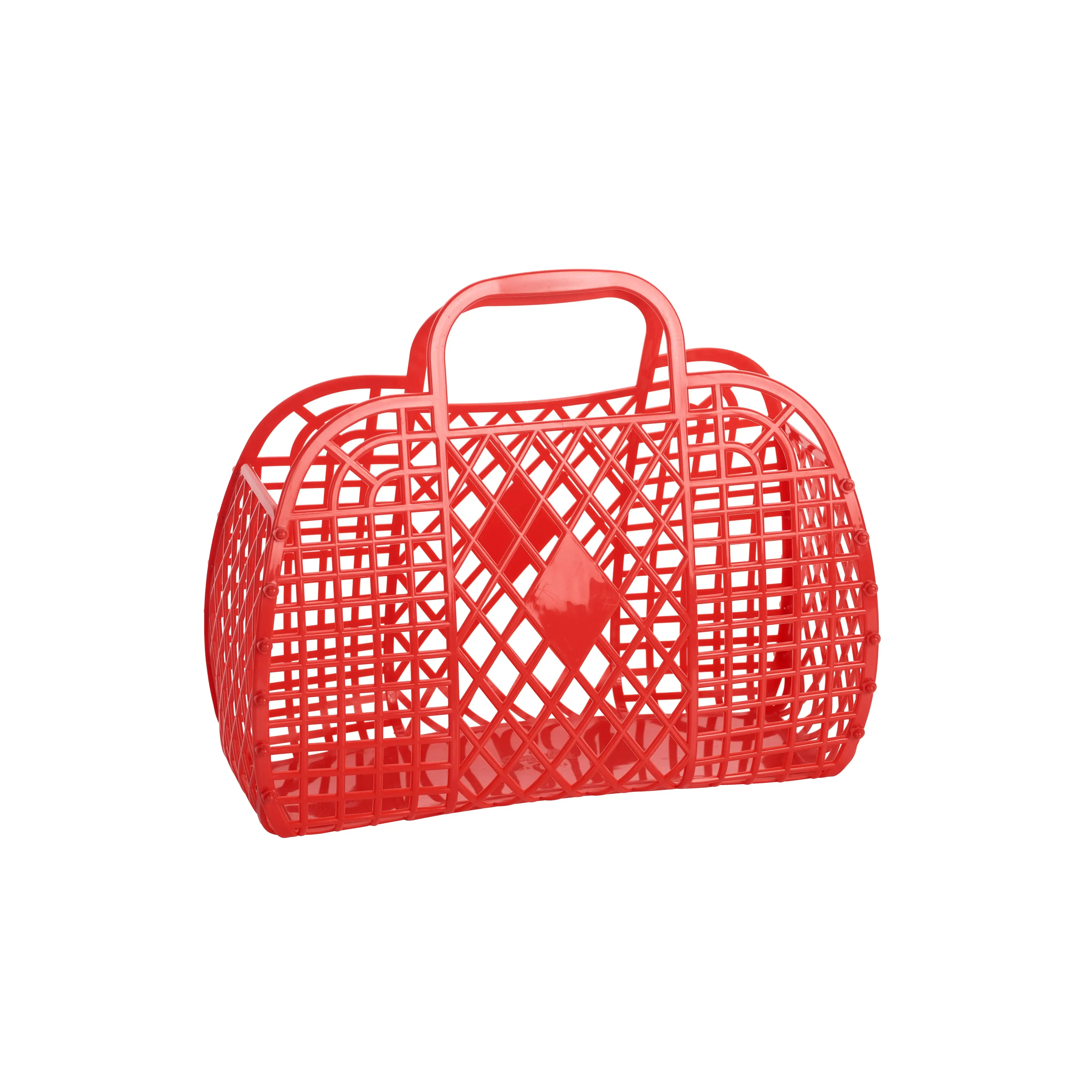 Small Retro Basket Jelly Bag in Red by Sun Jellies