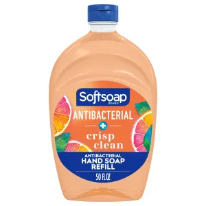 Softsoap Antibacterial Liquid Hand Soap Refill, Crisp Clean, 50 oz