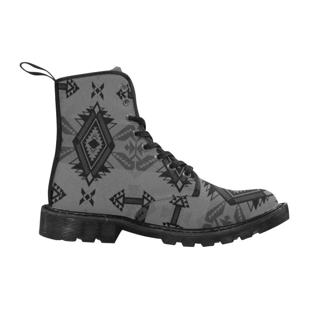 Sovereign Nation Gray Boots for Men (Black)