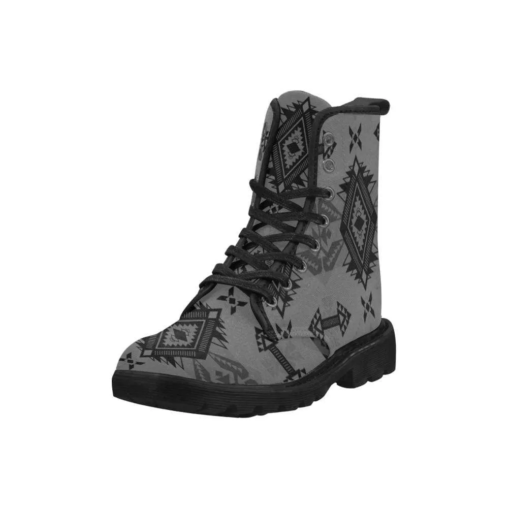 Sovereign Nation Gray Boots for Men (Black)