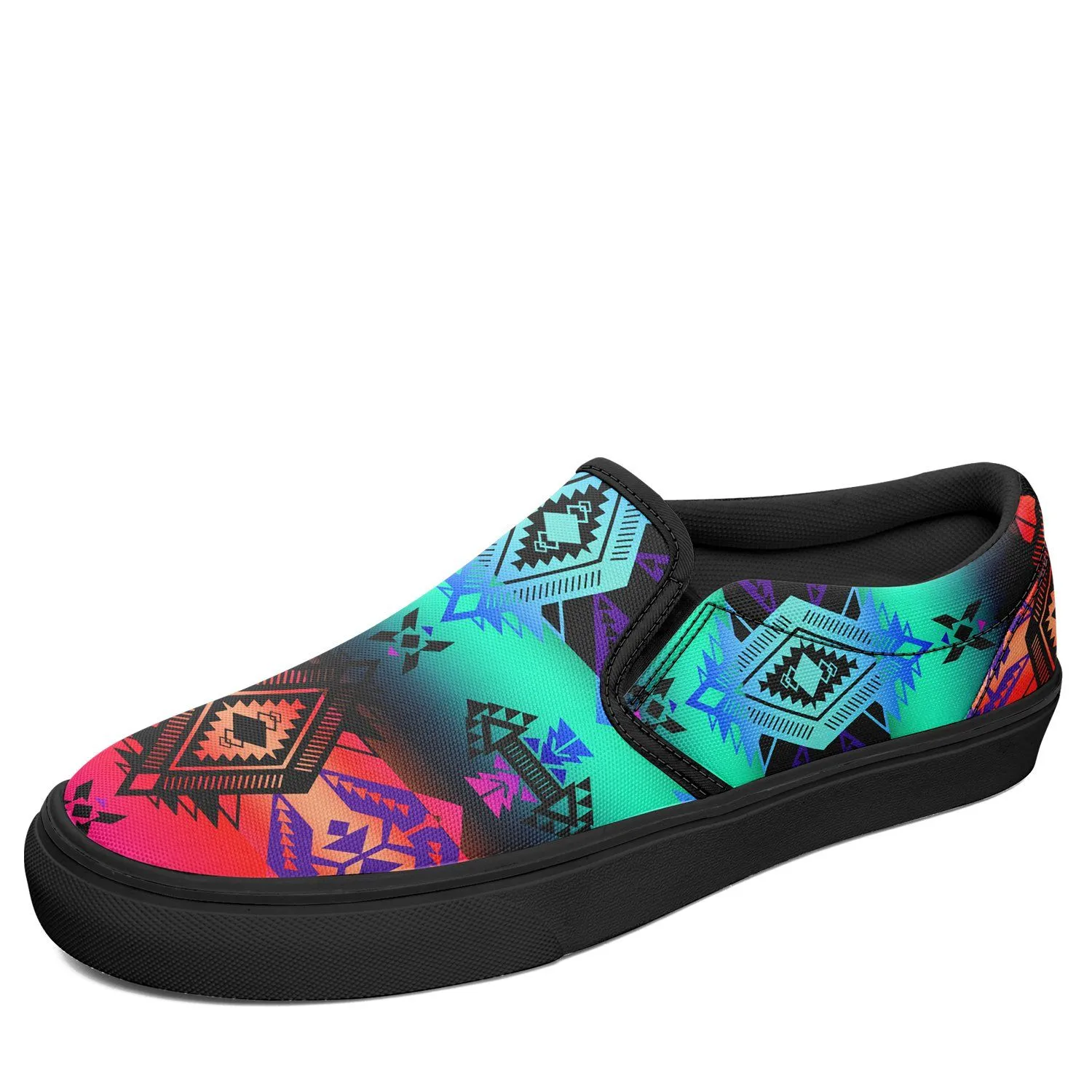 Sovereign Nation Sunrise Otoyimm Kid's Canvas Slip On Shoes