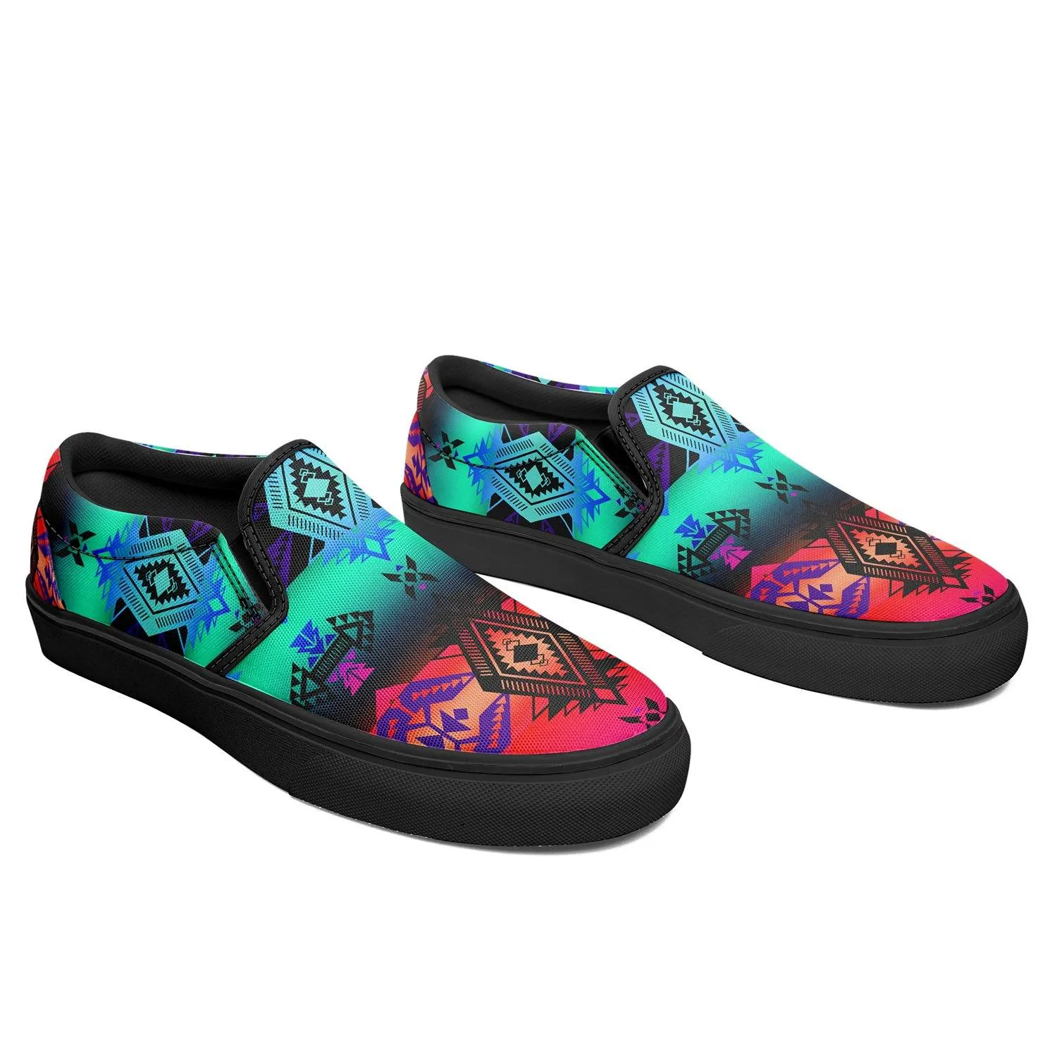 Sovereign Nation Sunrise Otoyimm Kid's Canvas Slip On Shoes