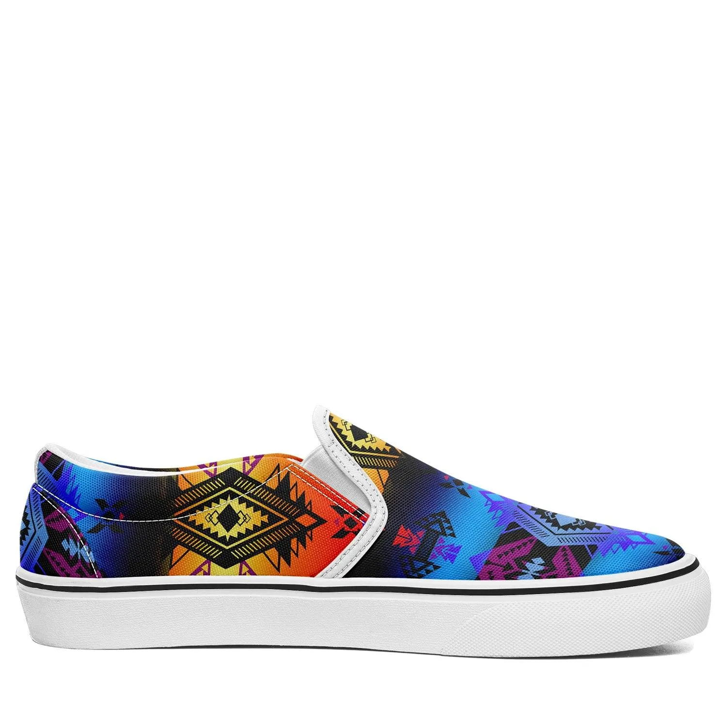 Sovereign Nation Sunset Otoyimm Kid's Canvas Slip On Shoes