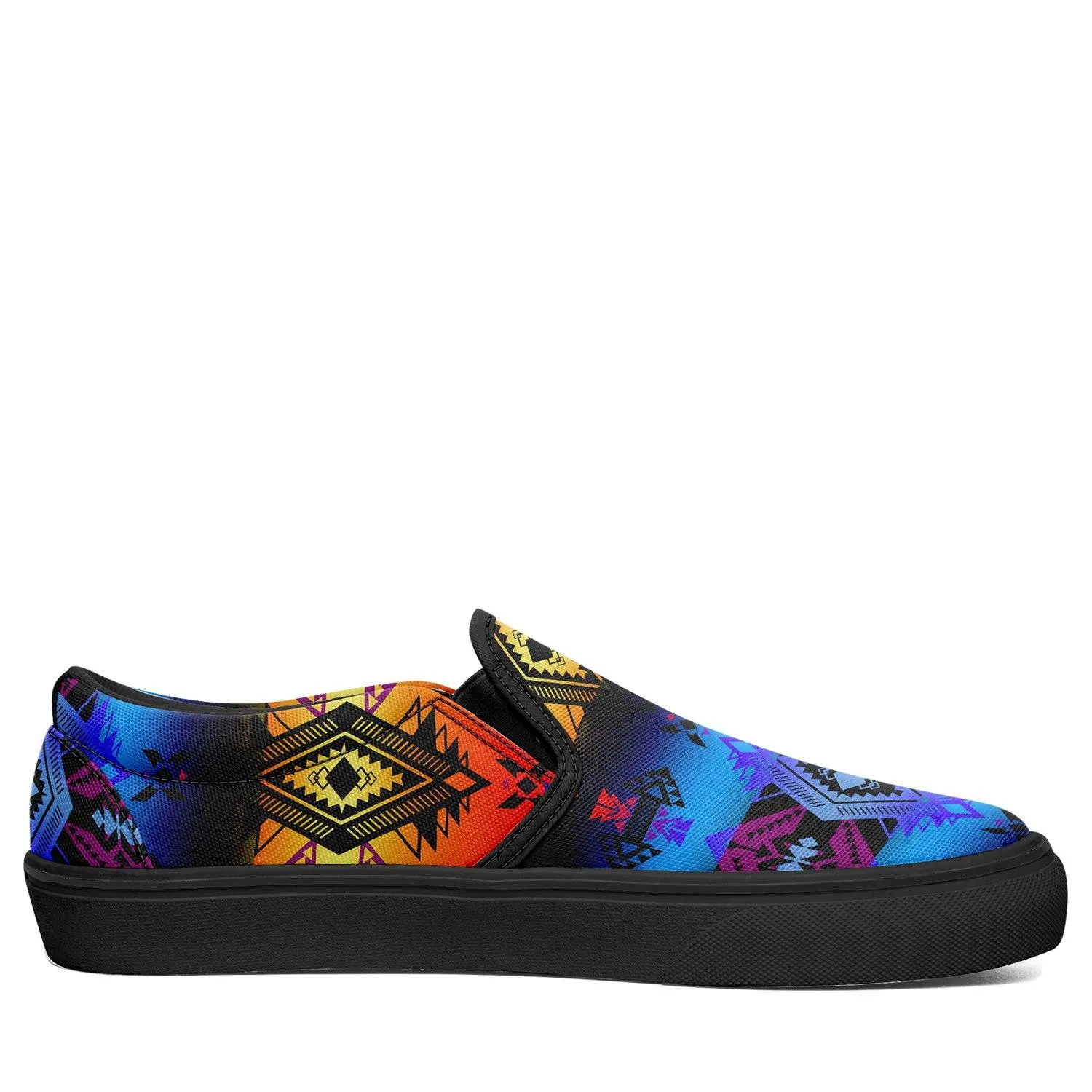 Sovereign Nation Sunset Otoyimm Kid's Canvas Slip On Shoes