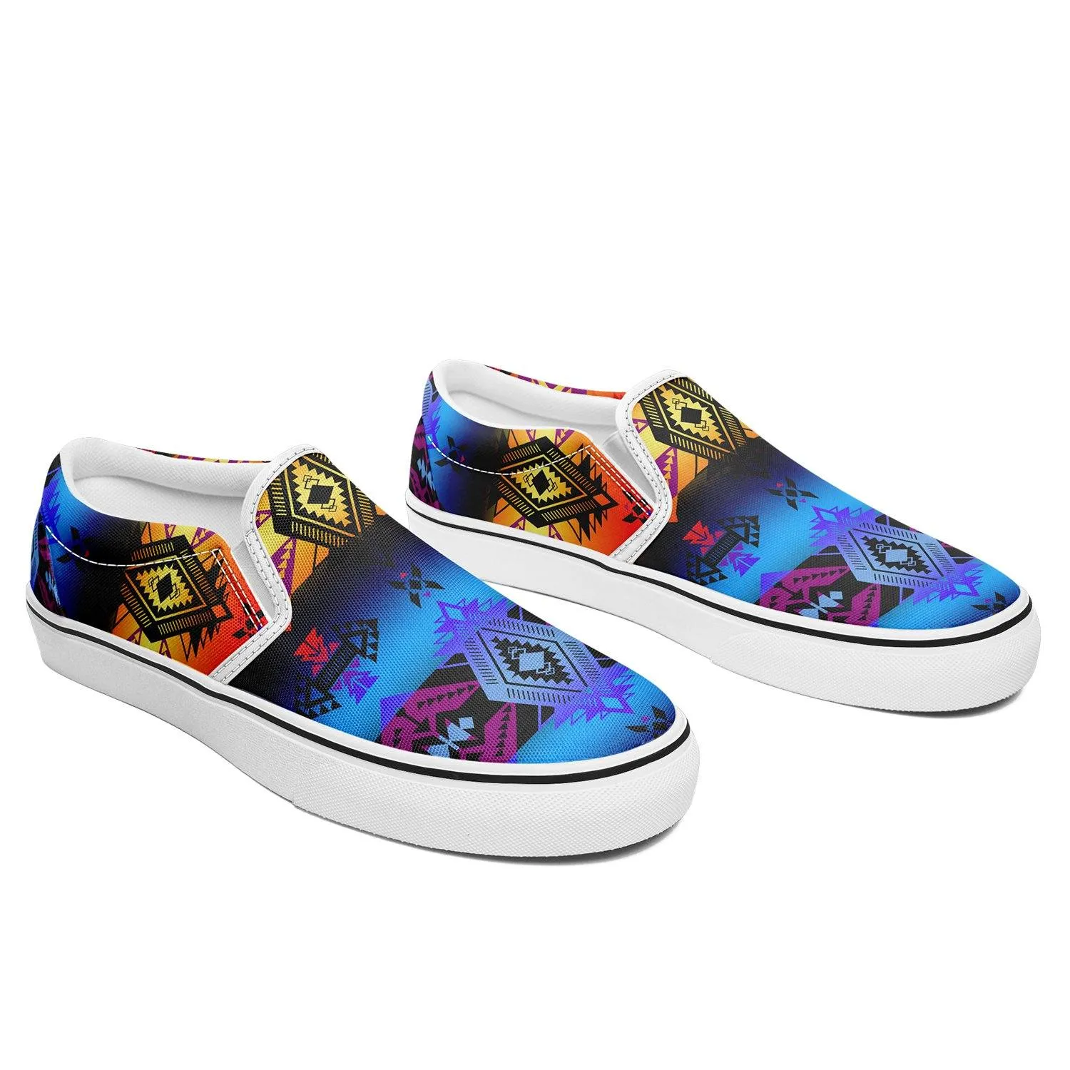 Sovereign Nation Sunset Otoyimm Kid's Canvas Slip On Shoes