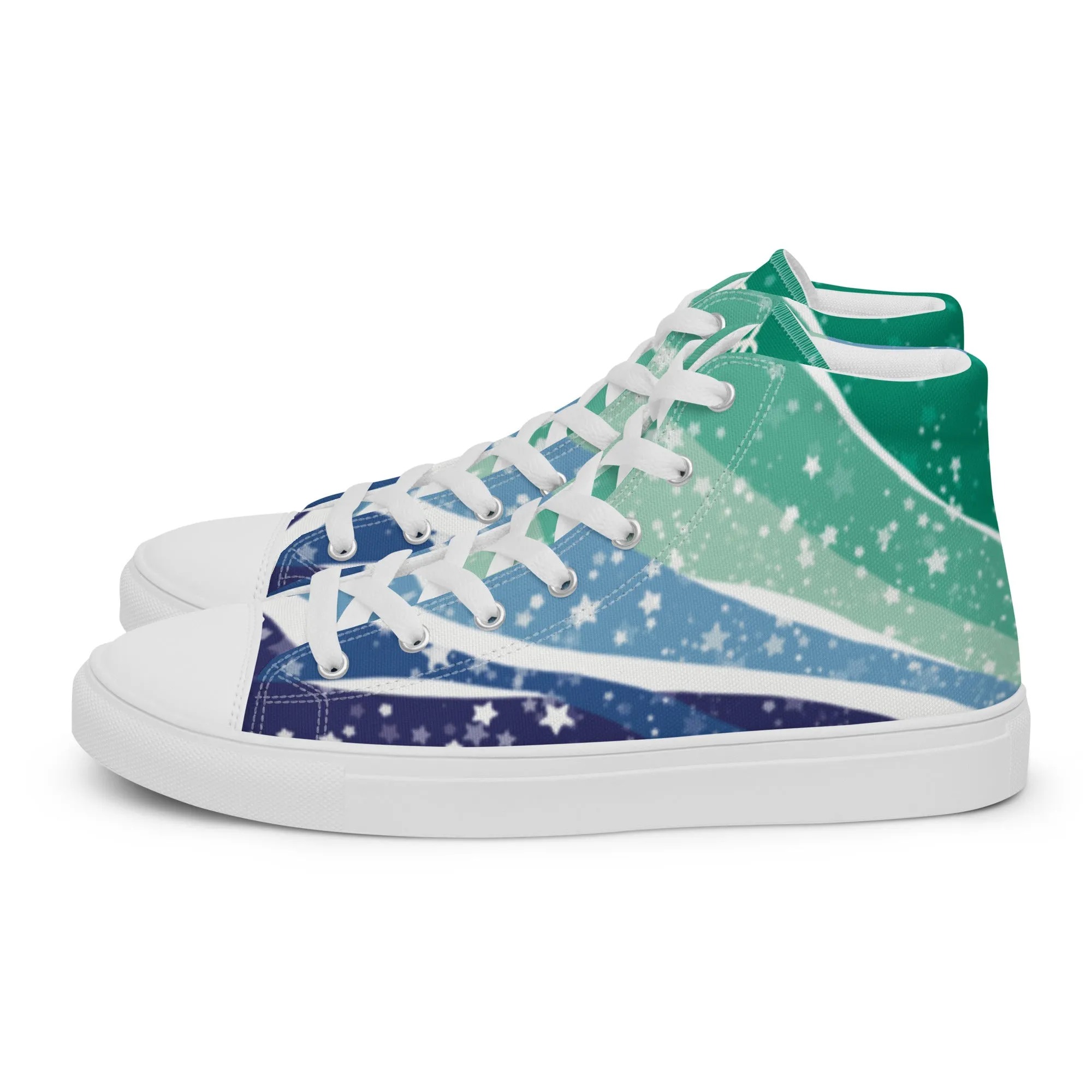 Starry Gay Men High Top Canvas Shoes (Fem Sizing)