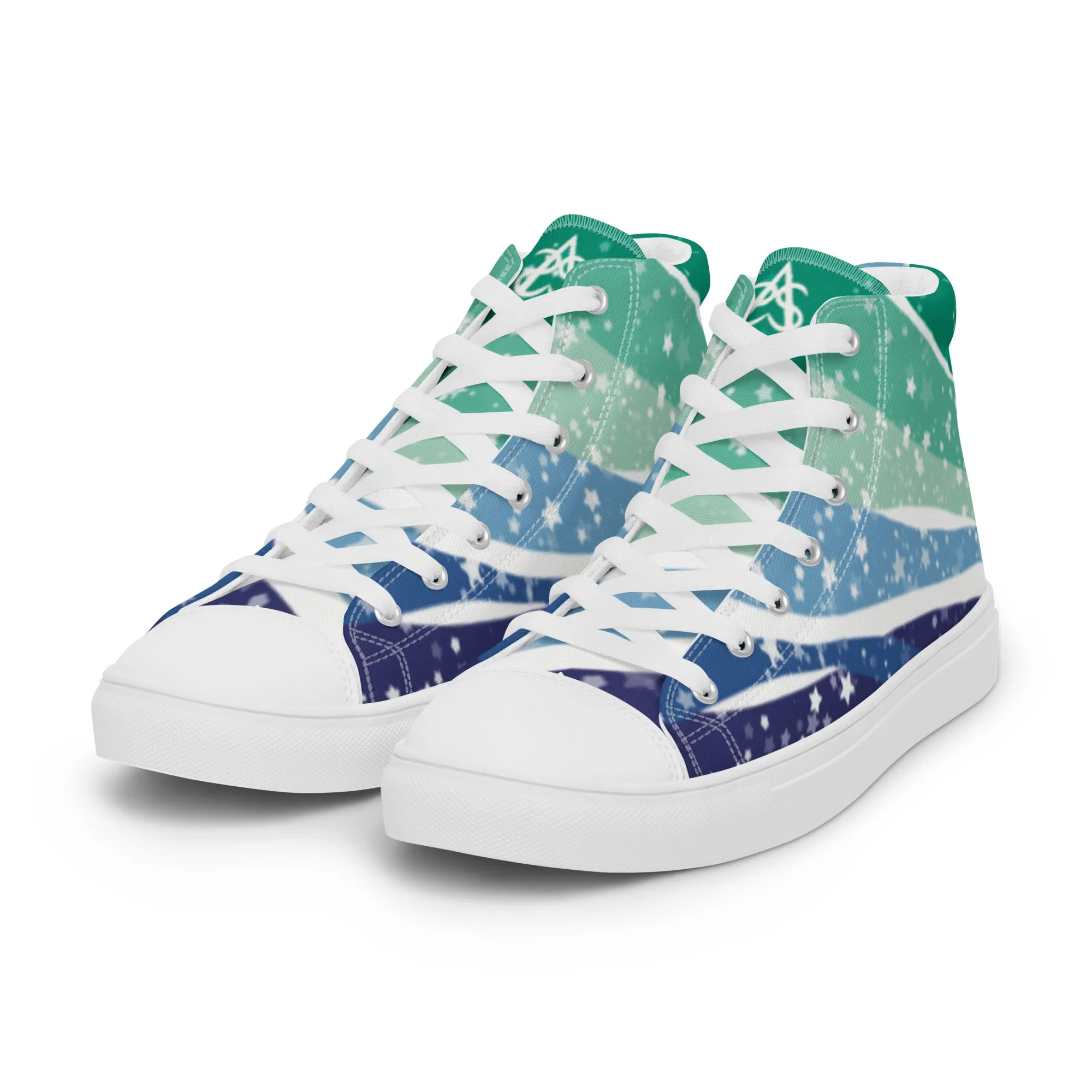 Starry Gay Men High Top Canvas Shoes (Fem Sizing)