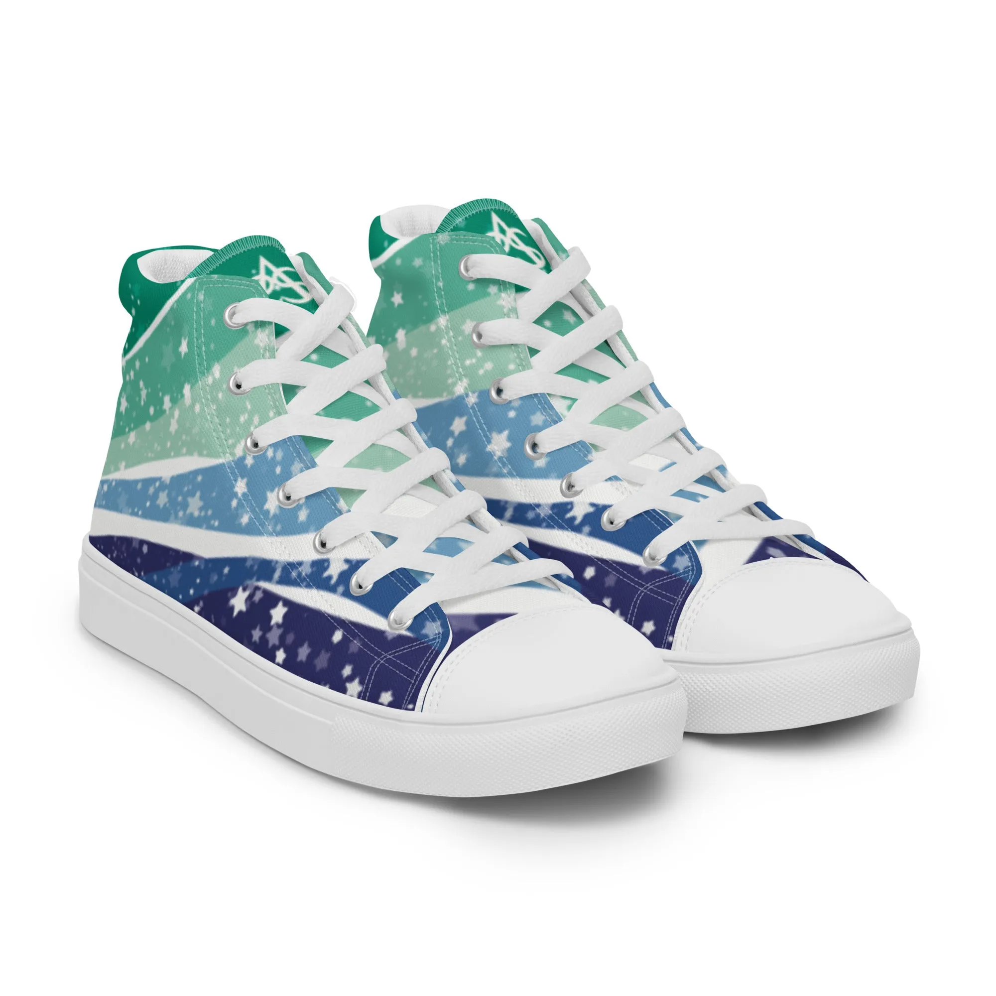 Starry Gay Men High Top Canvas Shoes (Fem Sizing)