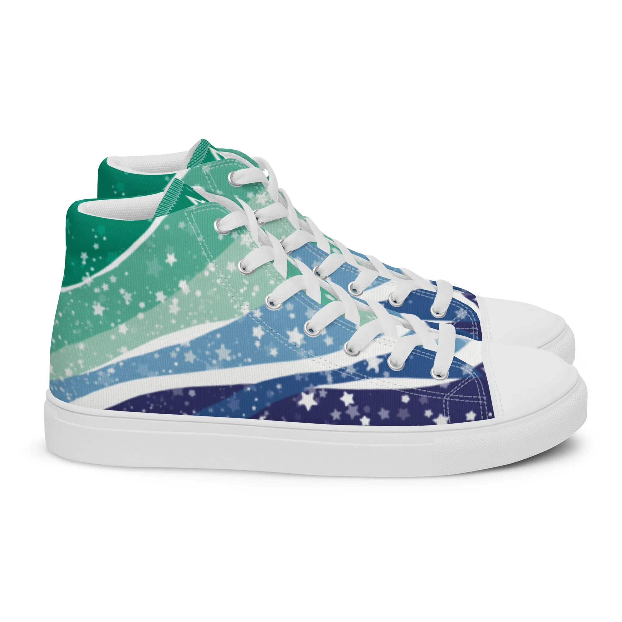 Starry Gay Men High Top Canvas Shoes (Fem Sizing)