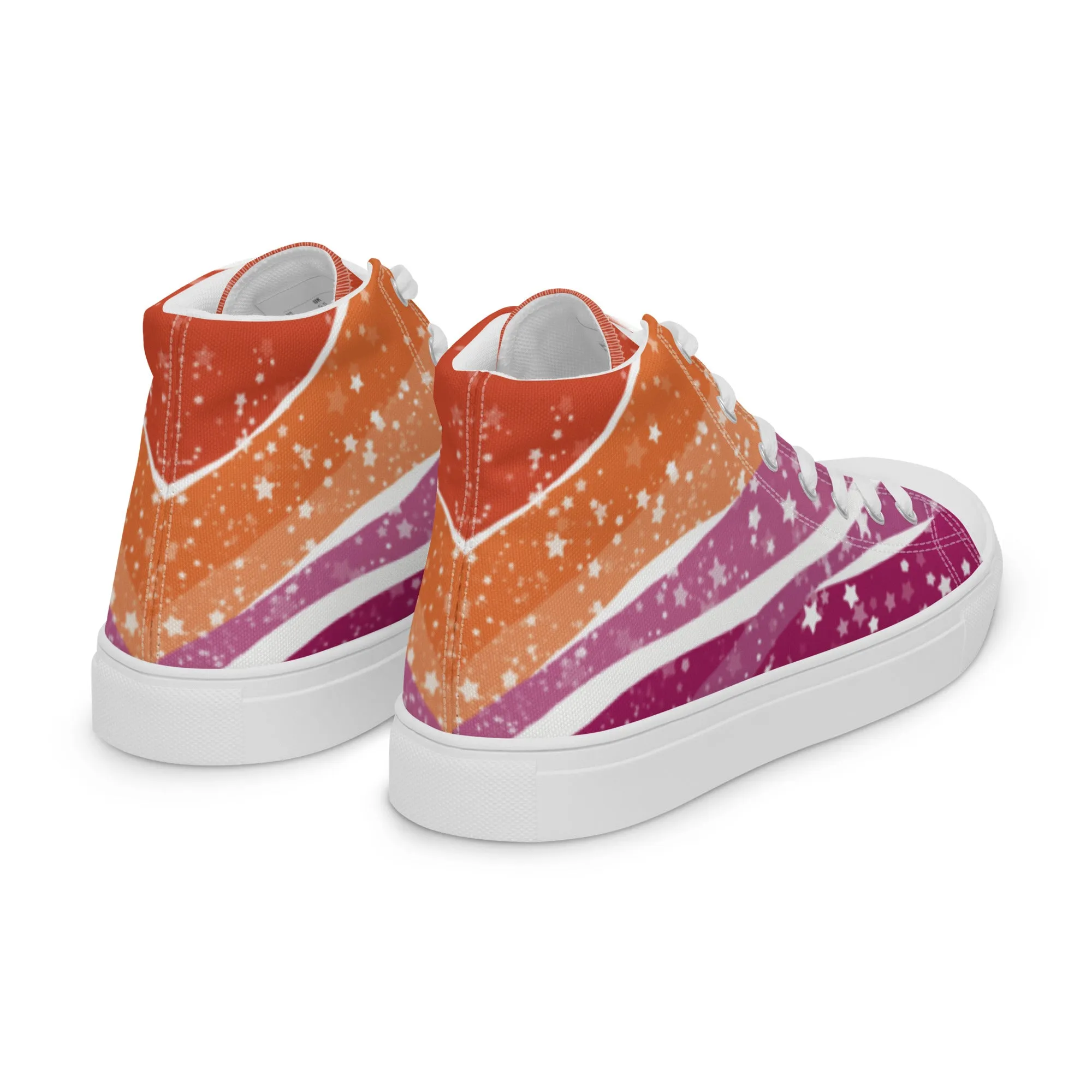 Starry Lesbian High Top Canvas Shoes (Fem Sizing)