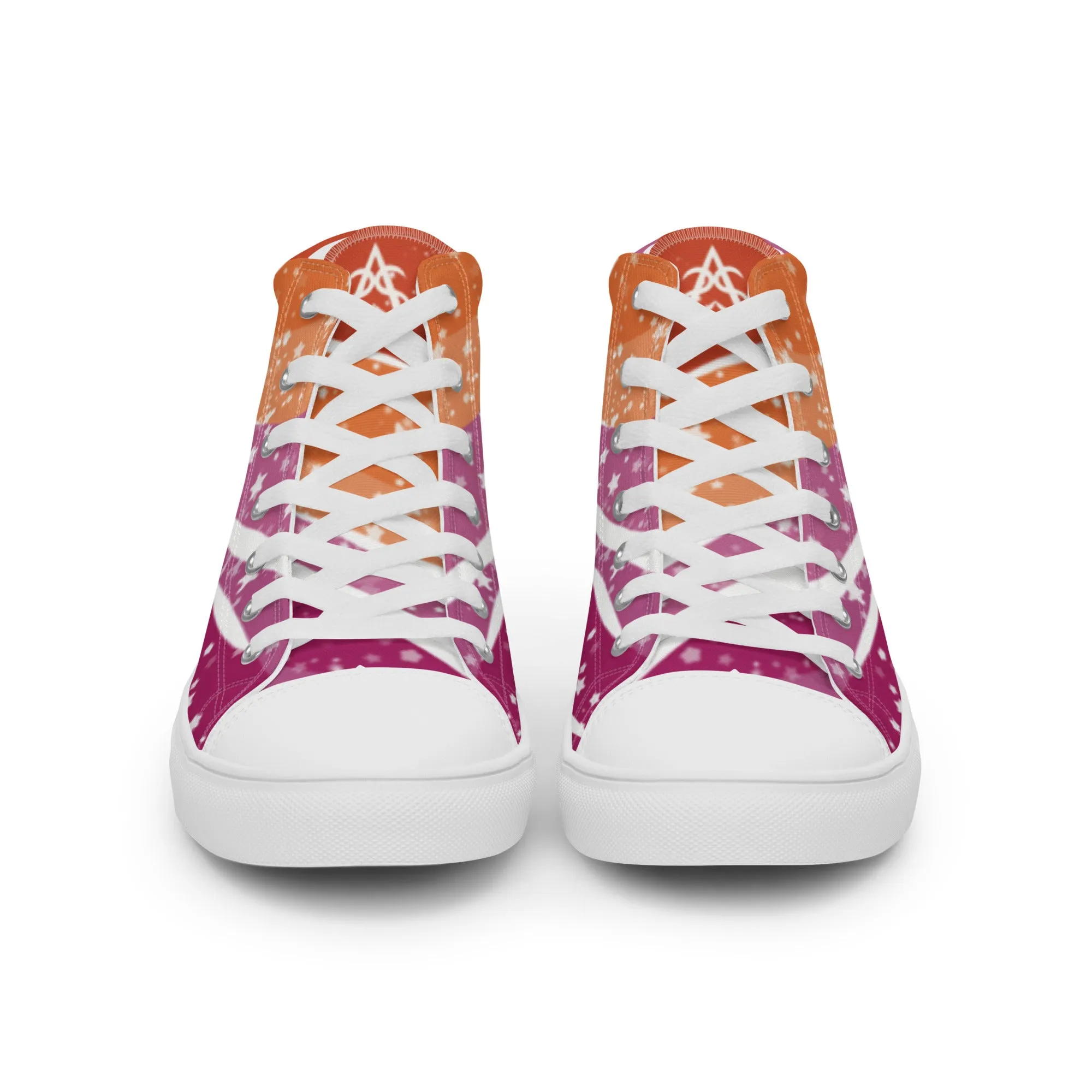 Starry Lesbian High Top Canvas Shoes (Fem Sizing)