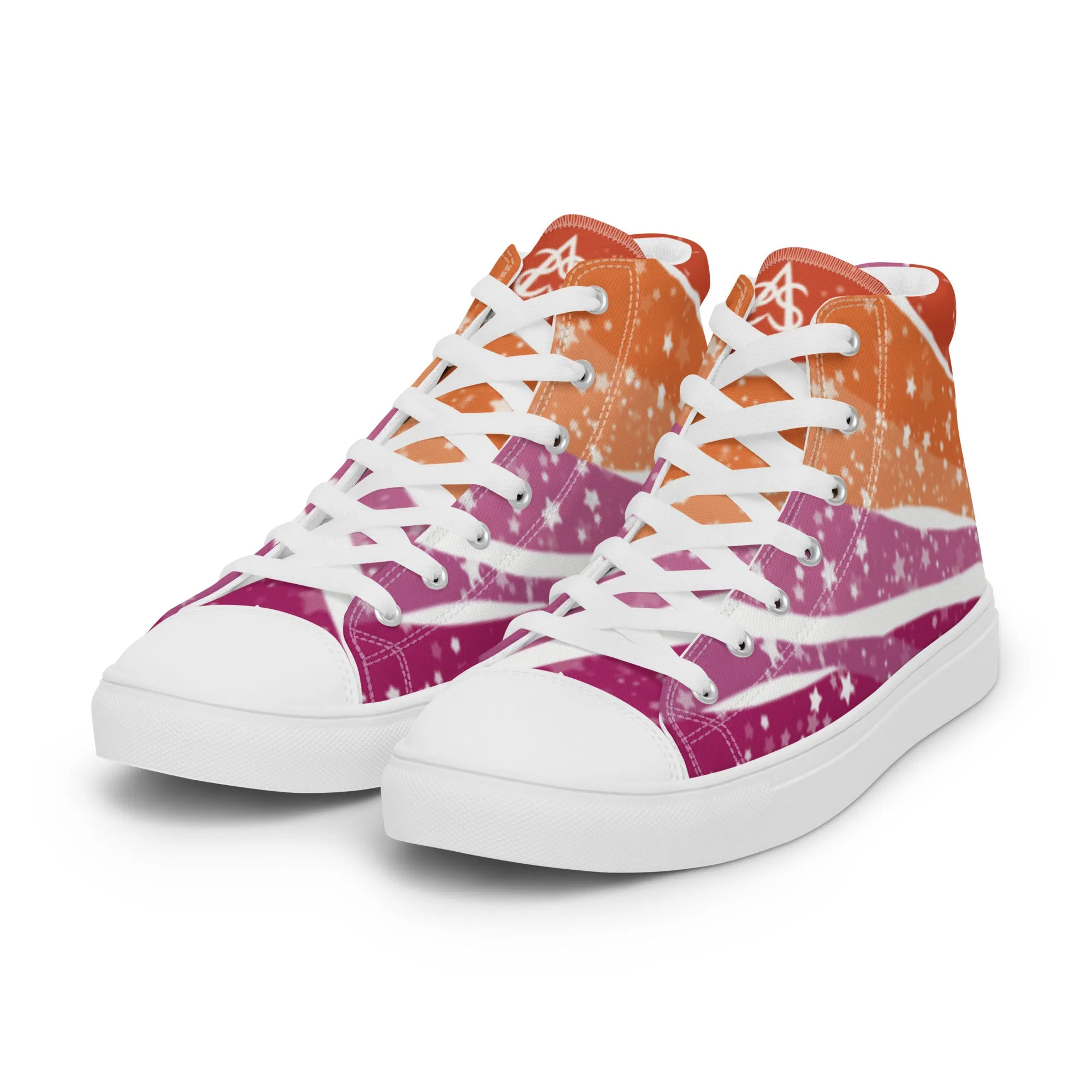 Starry Lesbian High Top Canvas Shoes (Fem Sizing)