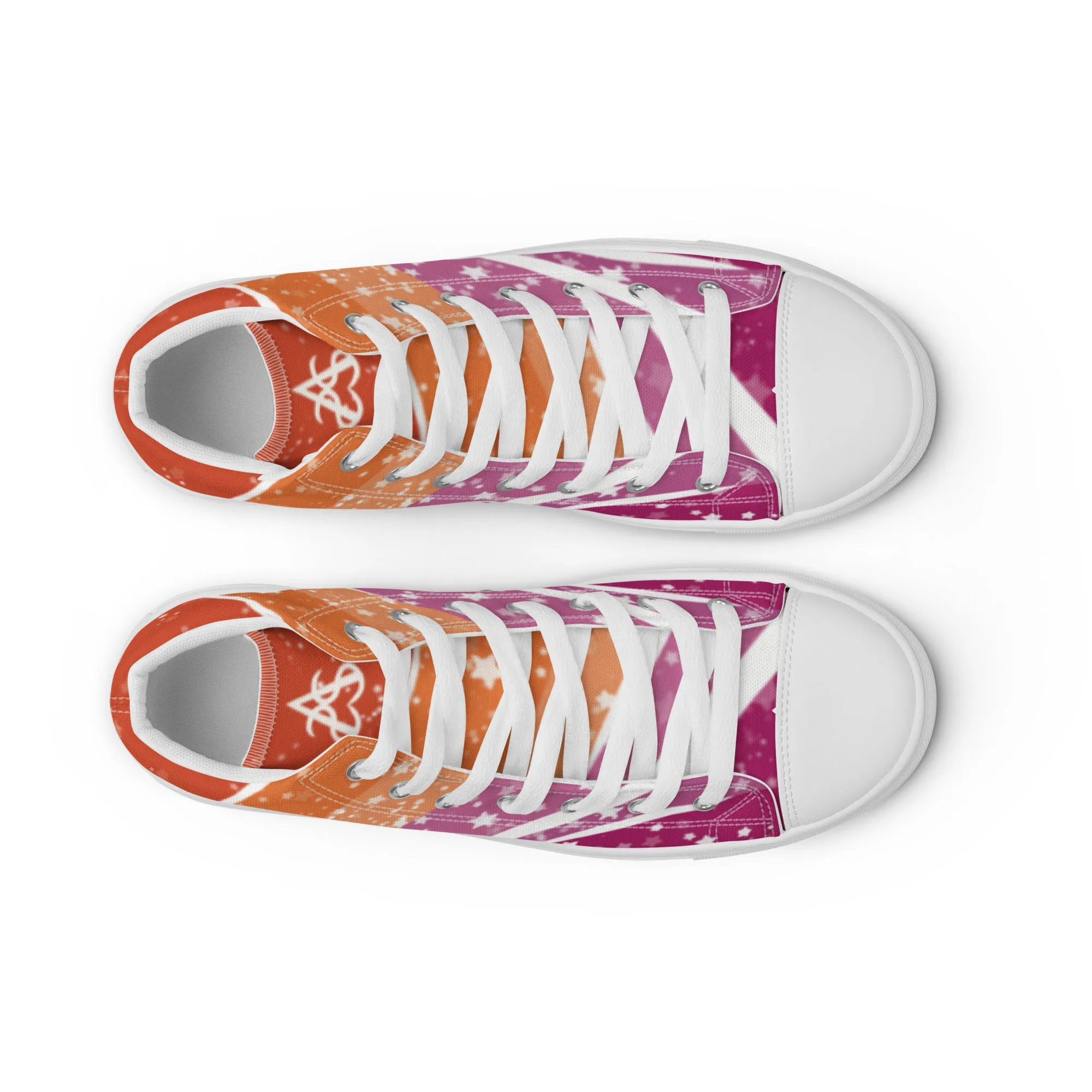 Starry Lesbian High Top Canvas Shoes (Fem Sizing)