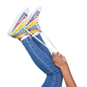 Starry Pansexual High Top Canvas Shoes (Fem Sizing)