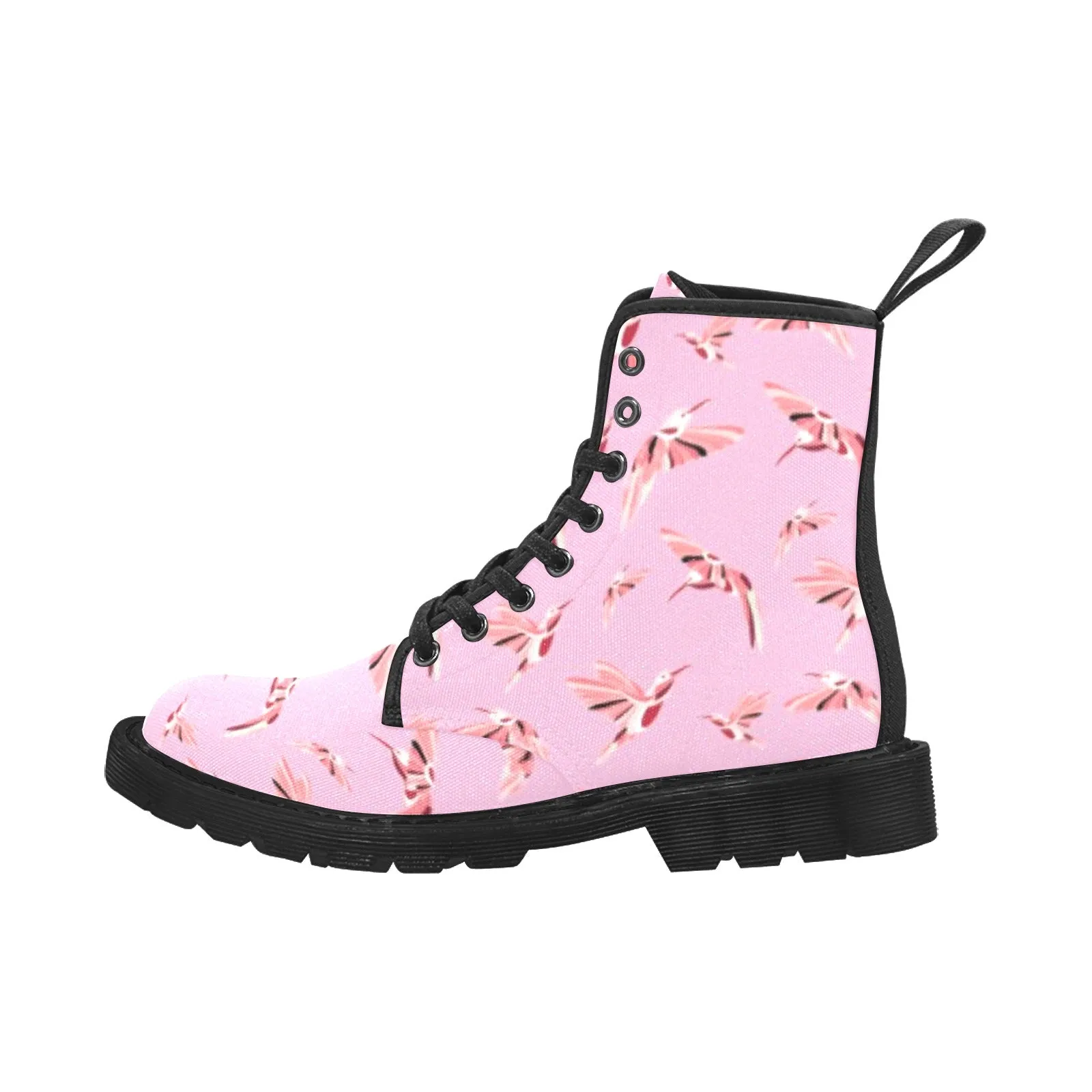 Strawberry Pink Boots for Men (Black)