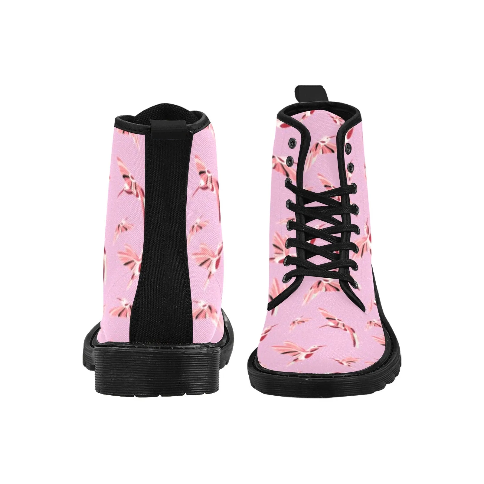 Strawberry Pink Boots for Men (Black)