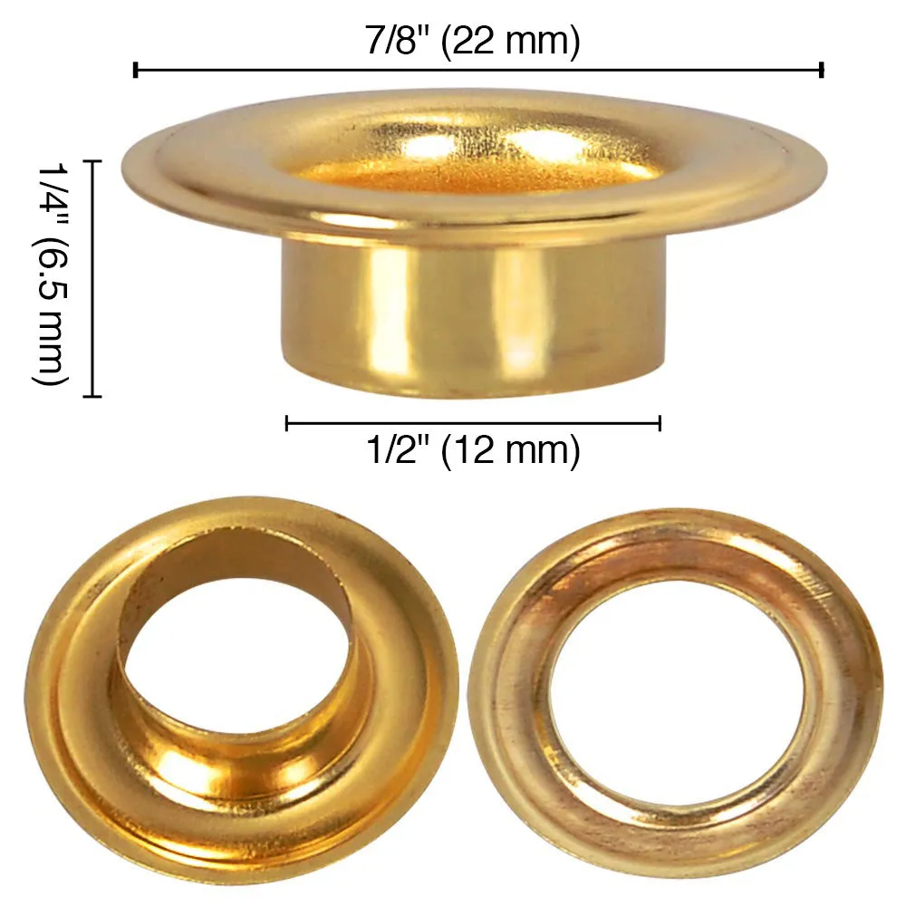 TheLAShop #0 #2 #4 Brass Nickel Grommets and Washers Package