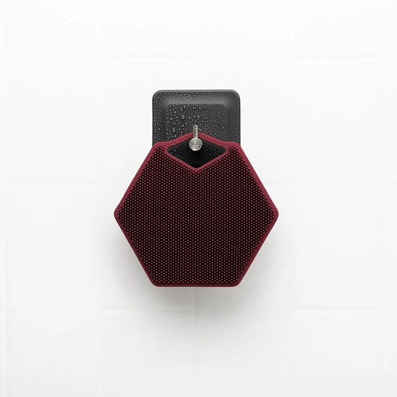 Tooletries - Body Scrubber & Hook, Burgundy