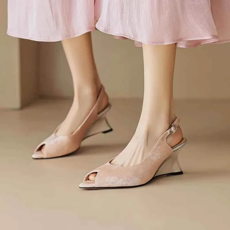 TSS49 Handmade Leather Pumps - Women's Casual Shoes