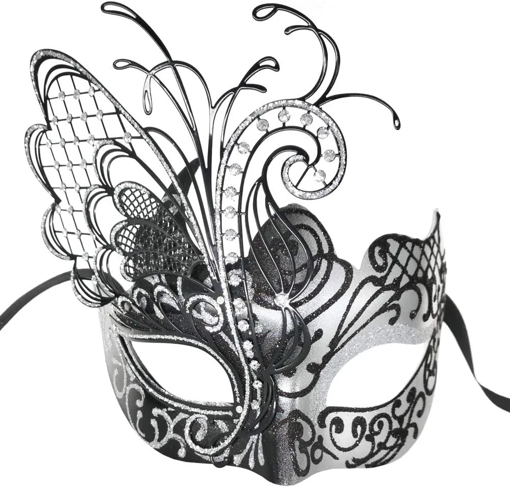 Ubauta Masquerade Mask For Women Venetian Mask/Halloween/Party/Ball Prom/Mardi Gras/Wedding/Wall Decoration (Purple Butterfly)