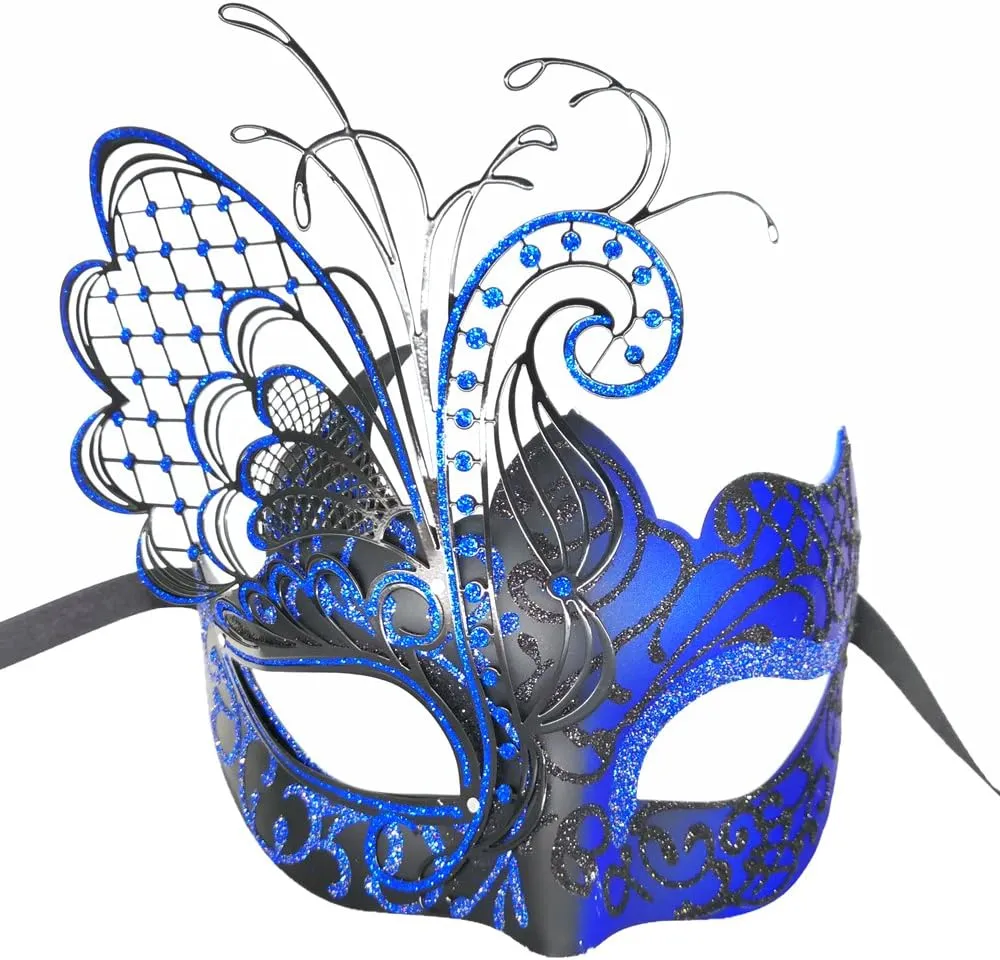 Ubauta Masquerade Mask For Women Venetian Mask/Halloween/Party/Ball Prom/Mardi Gras/Wedding/Wall Decoration (Purple Butterfly)