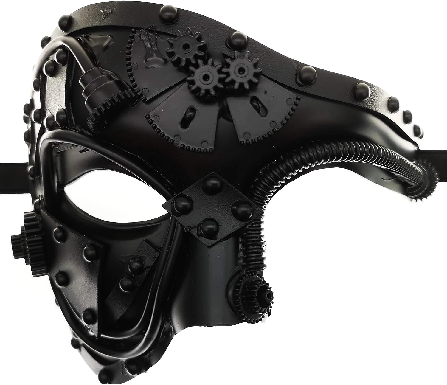 Ubauta Steampunk Metal Cyborg Venetian Mask, Masquerade Mask For Halloween Costume Party/Phantom Of The Opera/Mardi Gras Ball