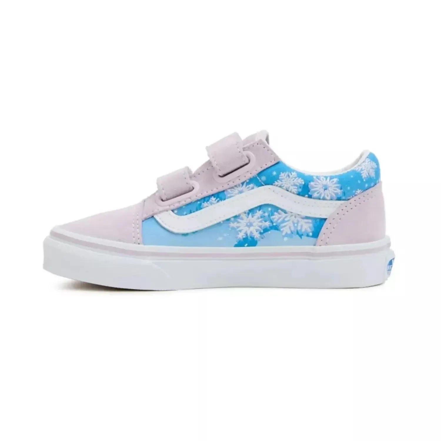 Vans Kid's Old Skool V Shoes - Pink / Blue / White