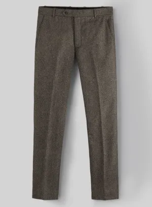 Vintage Dark Brown Herringbone Tweed Pants