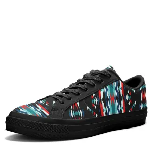 Visions of Peaceful Nights Aapisi Low Top Canvas Shoes Black Sole