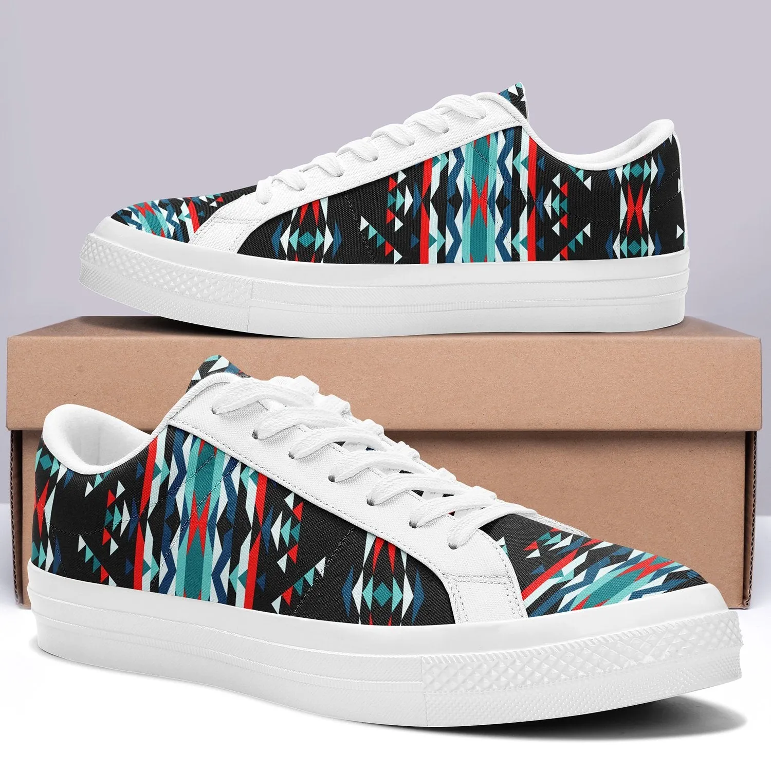 Visions of Peaceful Nights Aapisi Low Top Canvas Shoes White Sole