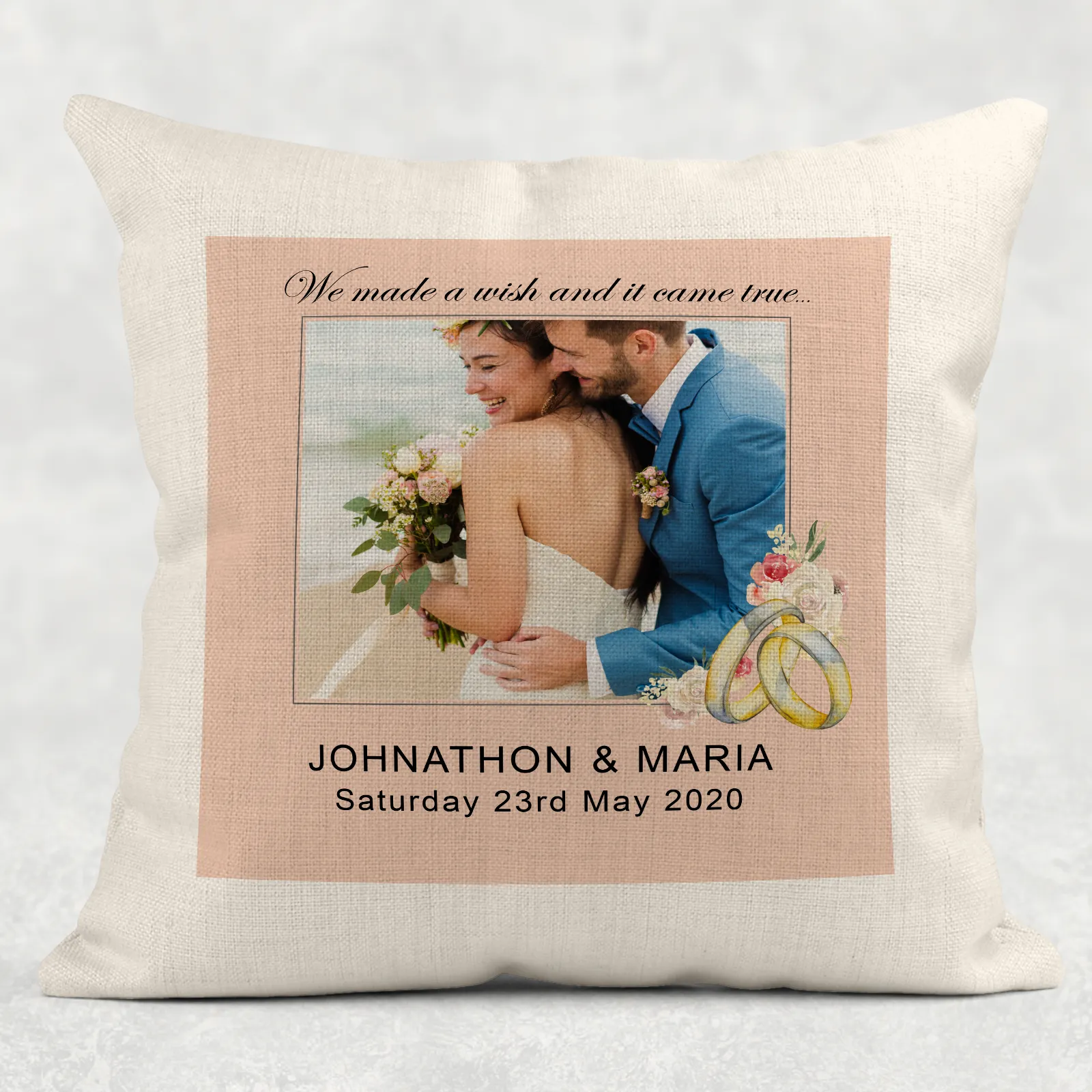 Wedding Photo Mr & Mrs Cushion