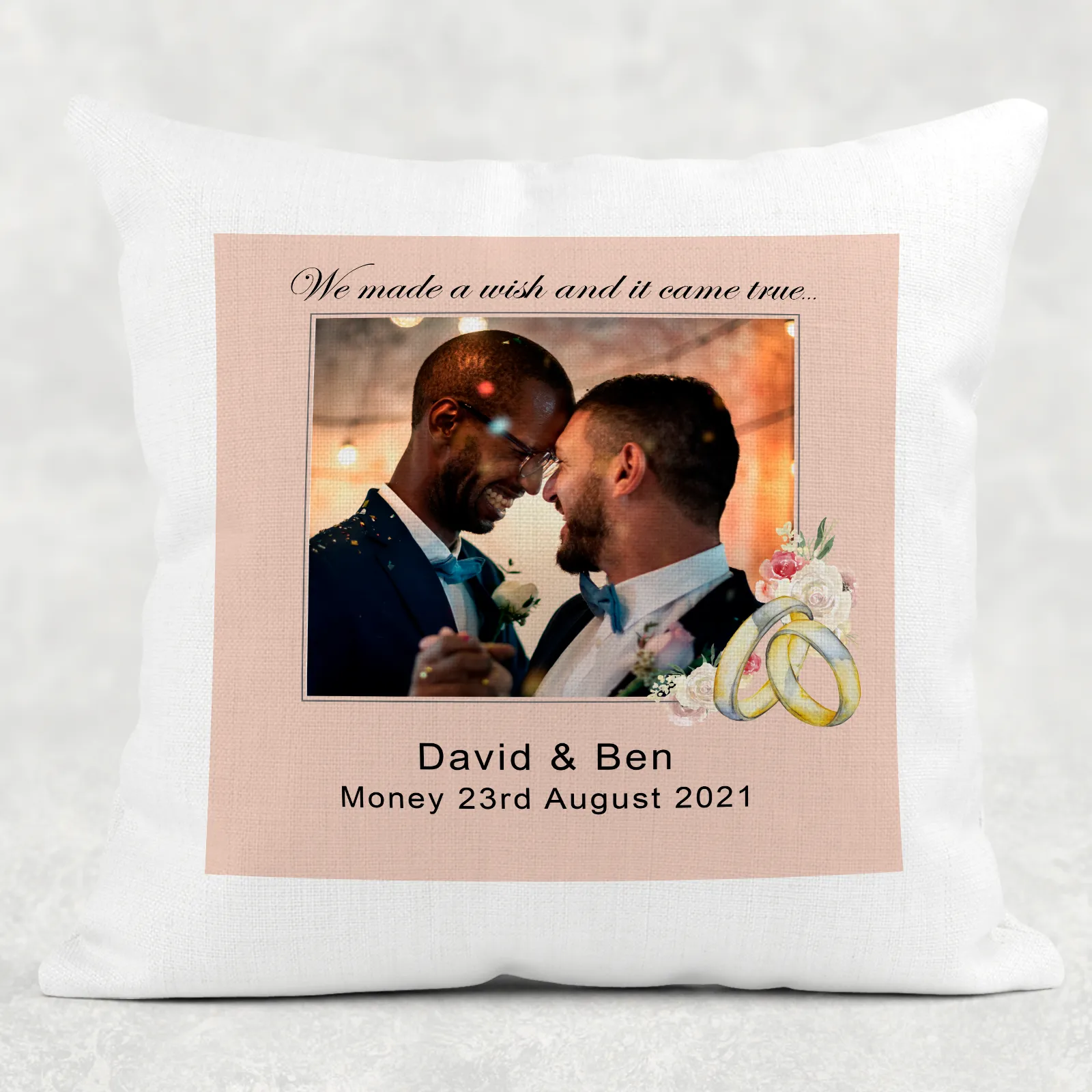 Wedding Photo Mr & Mrs Cushion