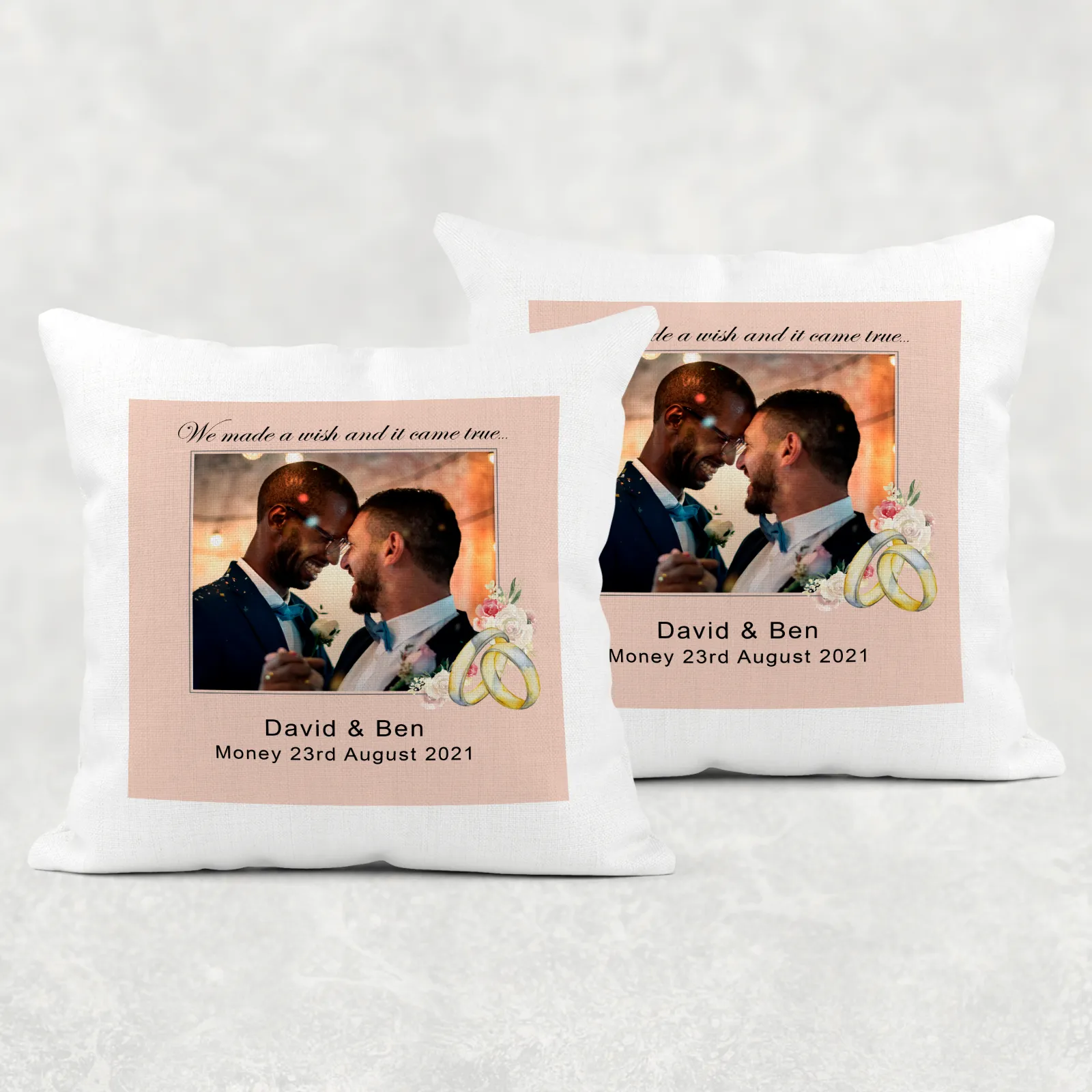 Wedding Photo Mr & Mrs Cushion