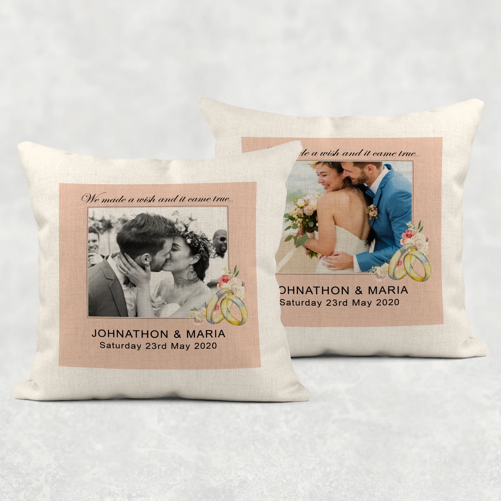 Wedding Photo Mr & Mrs Cushion